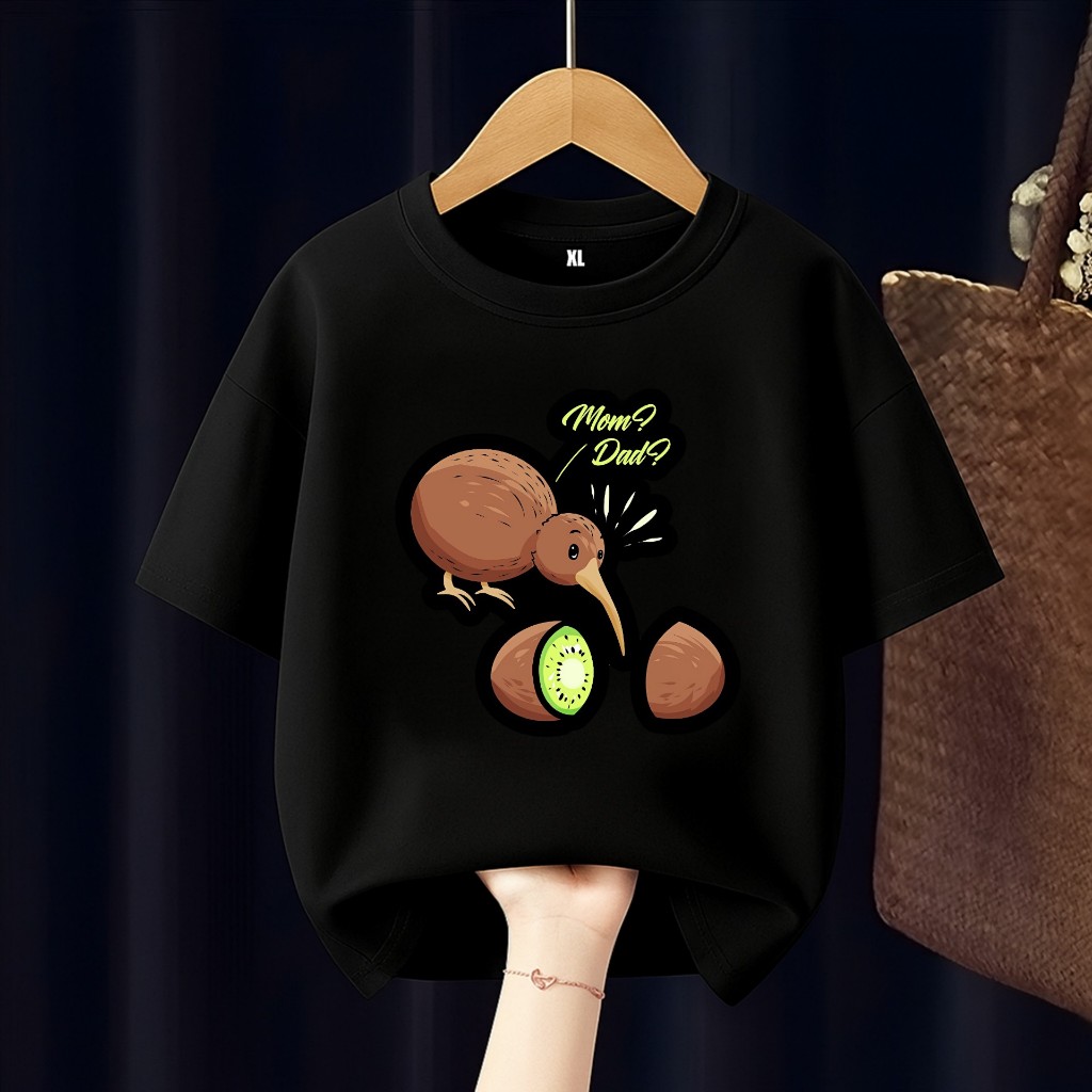 KIWI BIRD FAT CUTE KIWI BIRD CHILDRENS เสื้อยืดฟรี CUSTOM NAME