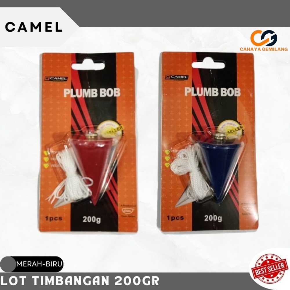 Camel Press Carpenter Lot 200 Gr / Pendulum Lot Iron Scale 200 กรัม / Plumb Weight เครื่องมือวัดกรวย