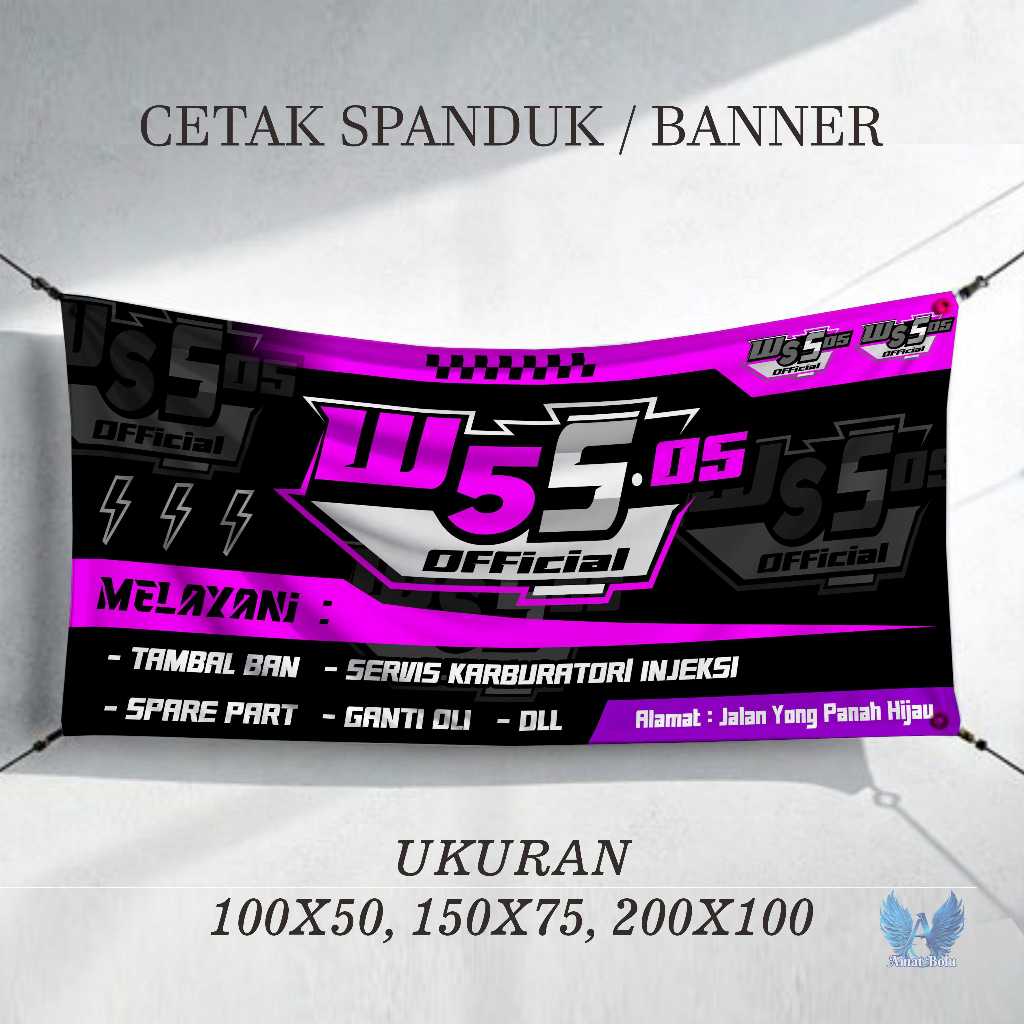 แบนเนอร์พิมพ์ WORKSHOP W55 02 ออกแบบเอง