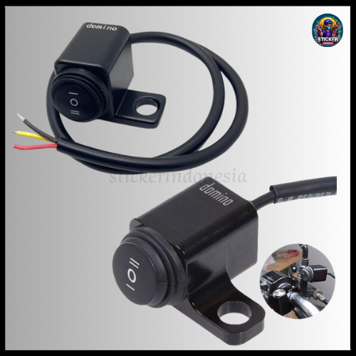 TOMBOL Domino On Off On Mirror Switch Box Button And