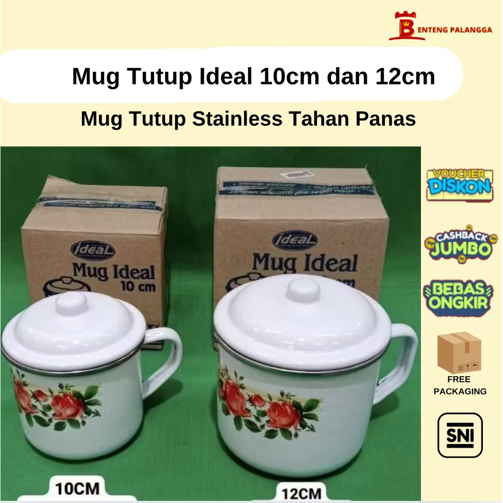 ในอุดมคติ 10 ซม. และ 12 ซม. แก้ว LID / แก้ว SCHOOL เก่าพร้อมดอกไม้ MOTIF ENAMEL LAYER / แก้วเคลือบฟั