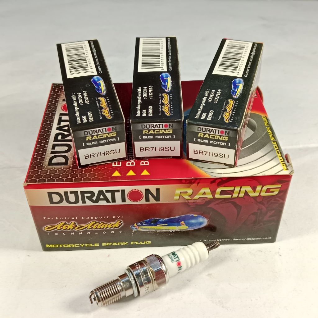 DURATION RACING SPARK PLUG สําหรับรถมอเตอร์ไซค์คาร์บูเรเตอร์ Vario บีทคาร์บูเรเตอร์ Vario techno