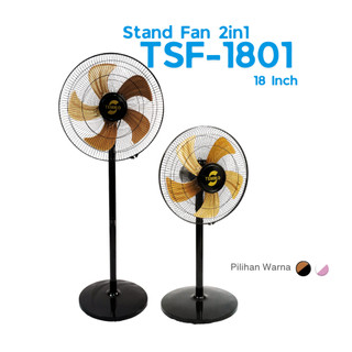 TEMIKO TSF-1801 18 Inch 2in1 Stand Fan Kuat Hemat Energi