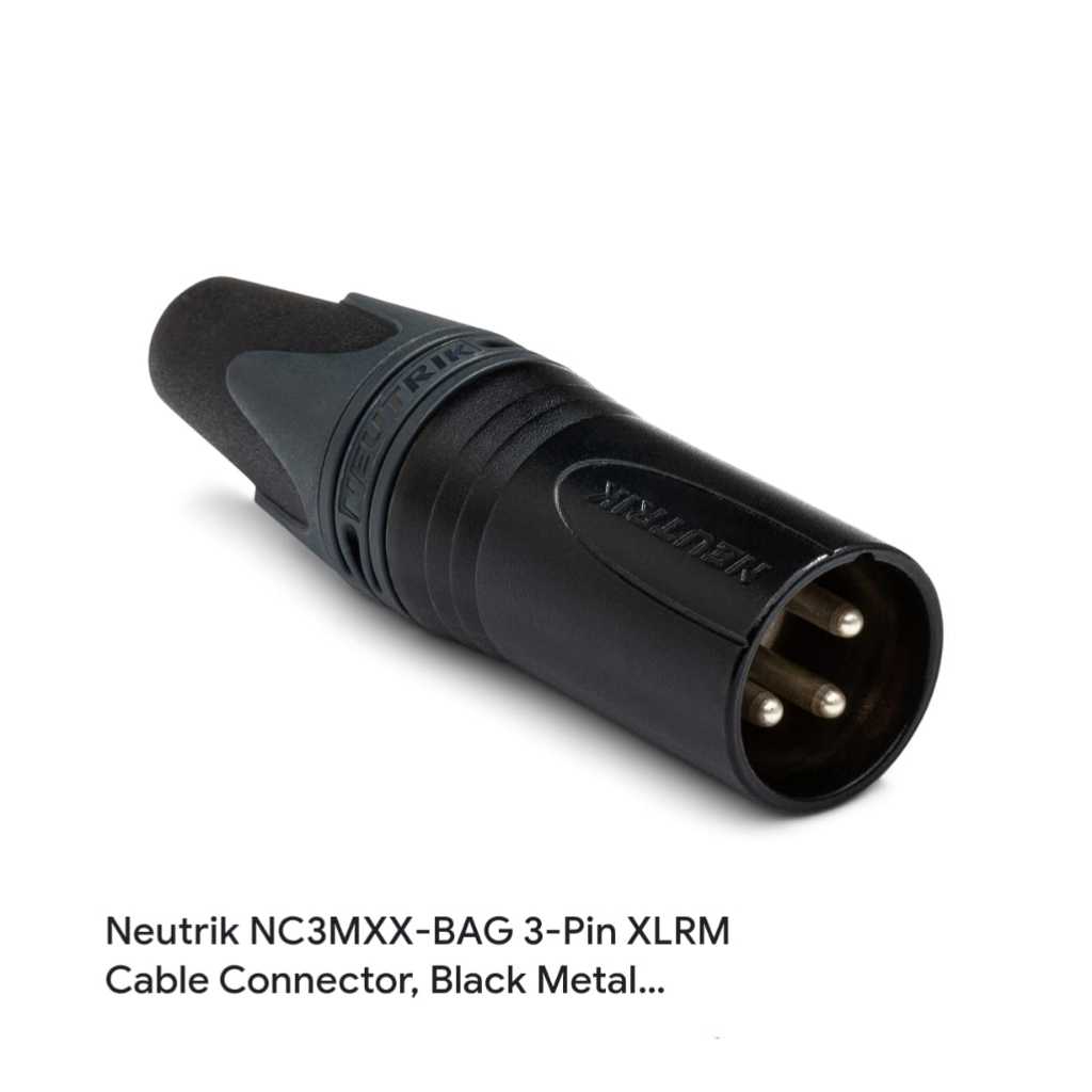 NC 3MXX-BAG ชาย NEUTRIK XLR NC 3MXX-BAG ขั้วต่อ Neutrik ดั้งเดิม