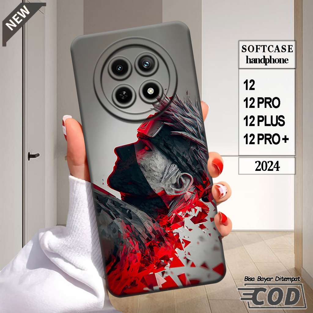 เคสRealme 12 _Realme 12 PRO _Realme 12 PLUS _Realme 12 PRO PLUS เคสซิลิโคนใสสีดํายืดหยุ่น
