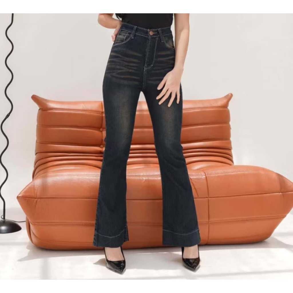 Kenzie กางเกงยีนส์เอวสูงยืดผู้หญิง