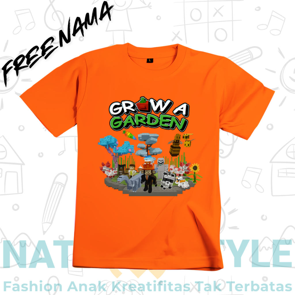 Grow Garden I Grow A Garden เสื้อยืดเด็ก I Grow A Garden เสื้อผ้าเด็ก I Roblox ล่าสุด [ฟรี NAME]