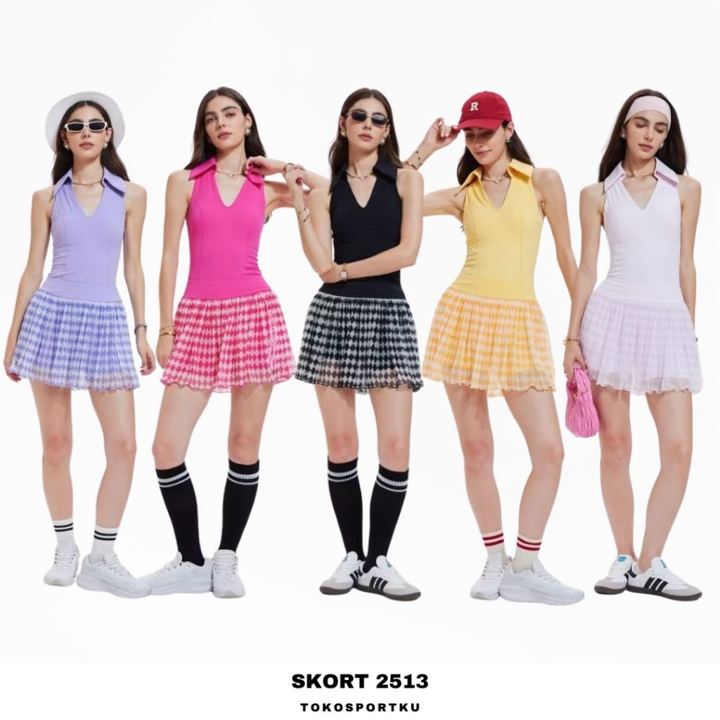 Tokosportku - Skort Tennis Padel Pickleball Skirt Tennis Padel Sports Pants (RS-2513)