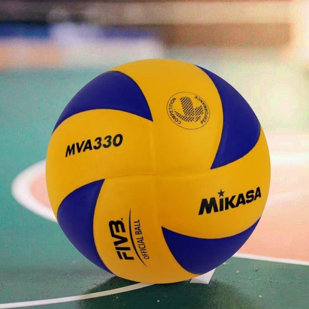 Mikasa MVA330 Original Volleyball Mikasa Volleyball ขนาด 5 ฟรีปั๊มวาล์วและตาข่าย
