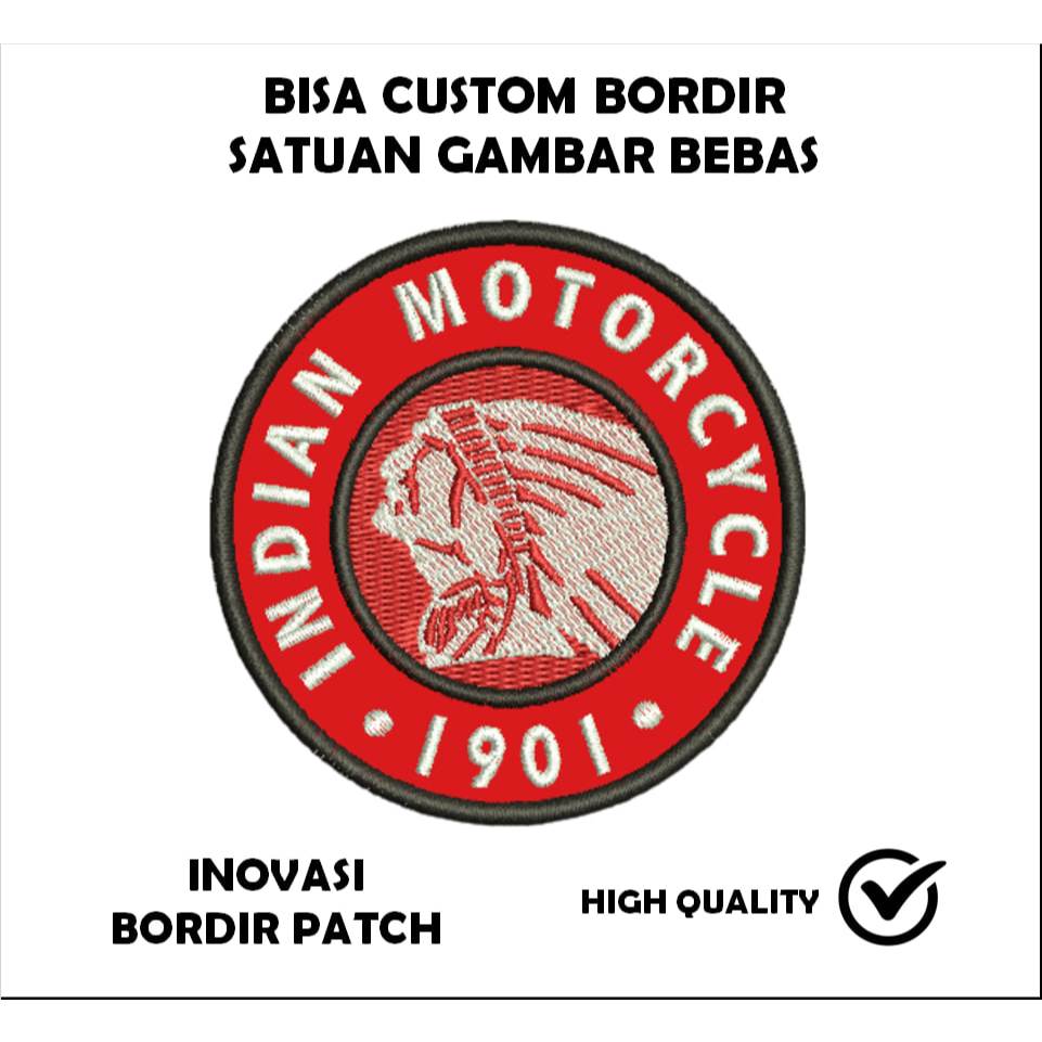 INDIAN MOTORCYCLE LOGO EMBROIDERY PATCH TESTIMONI-IBP