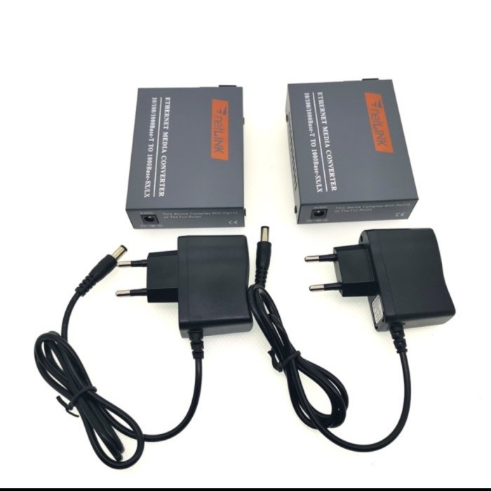 Netlink Htb GS 03 A & B ไฟเบอร์ออปติกคู่ + อะแดปเตอร์ Gigabit