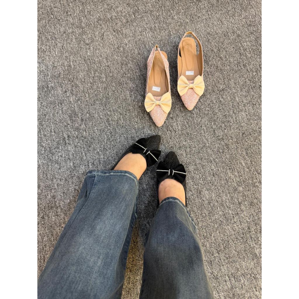 Mevvah Vinnci Full Glitter Flatshoes ฟรีกล่อง | รองเท้าแตะผู้หญิง Viral | รองเท้าแตะตามกระแส | รองเท