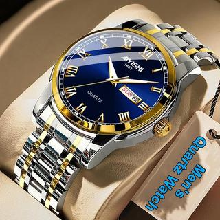 AIYISHI COD 1603 Jam Tangan Pria Bercahaya Tahan Air Jam Tangan Kuarsa Pria Fashion Gaya Baja Tahan Karat Asli