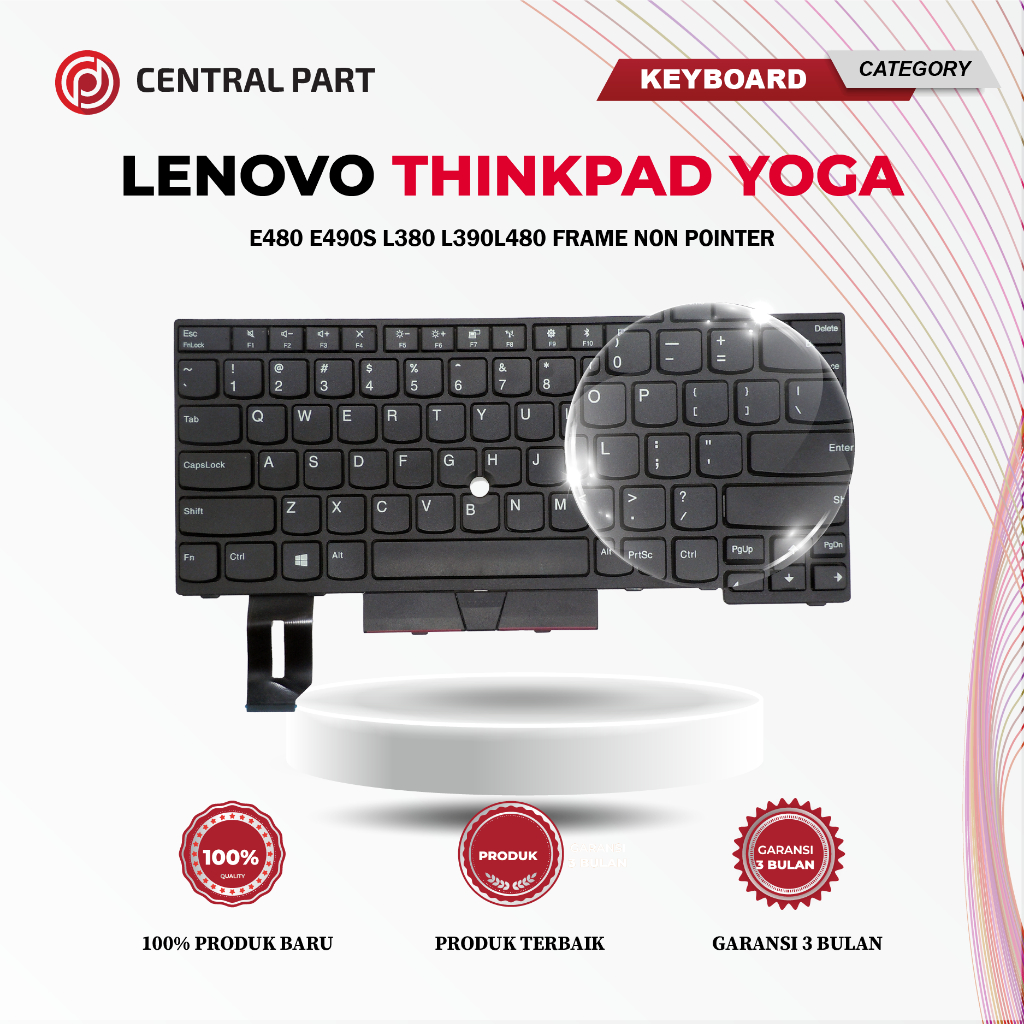 Lenovo Thinkpad Yoga e480 e490s l380 l390 l480 คีย์บอร์ดกรอบไม่มีตัวชี้
