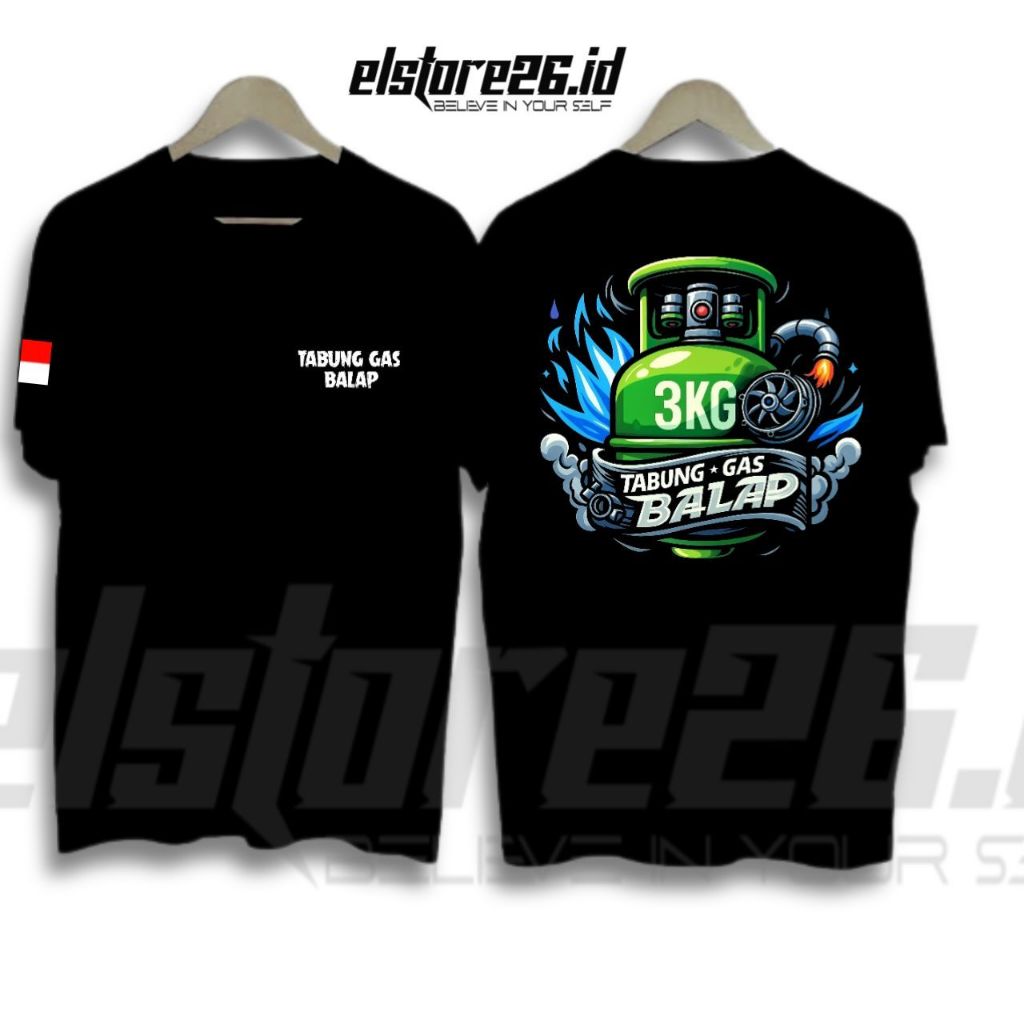 ELSTR26 3KG RACING GAS CYLINDER เสื้อยืด | 24S COMBED COTTON เสื้อยืดสําหรับผู้ชายและผู้หญิง