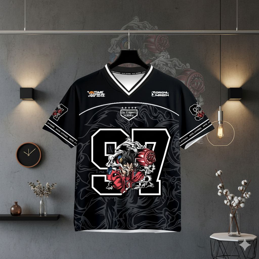 อะนิเมะ one piece luffy Oversize Boxy One piece 97 Number series เสื้อยืดขนาดใหญ่ Premium distro ล่า