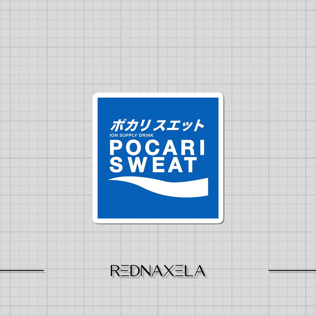 Pocari Sweat Japan สติกเกอร์ไวนิลสติกเกอร์กระเป๋าเดินทางกันน้ํากลางแจ้ง