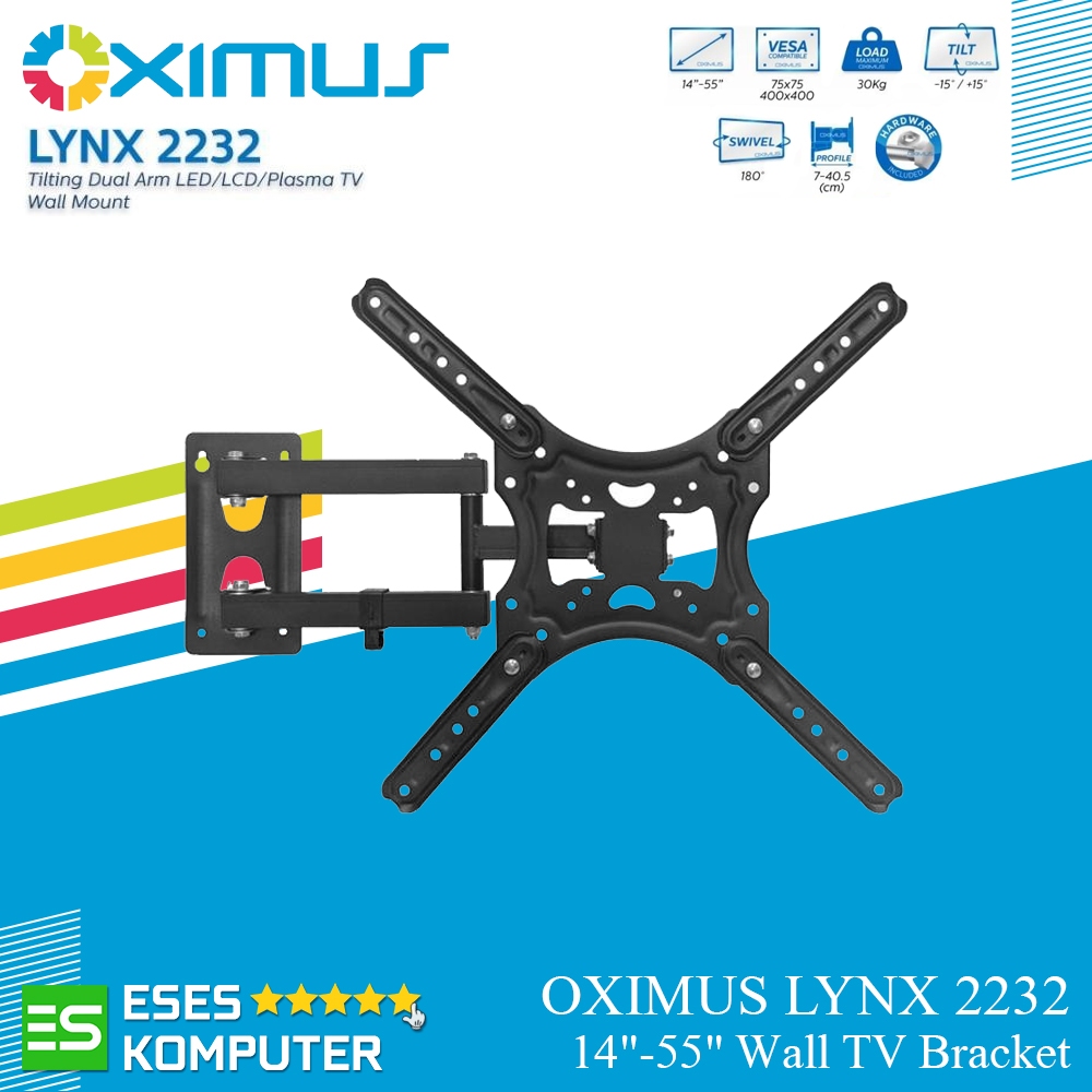 Oximus LYNX 2232 วงเล็บ | 14 "-55" นิ้ว LCD LED TV WALL MOUNT TILT SWIVEL