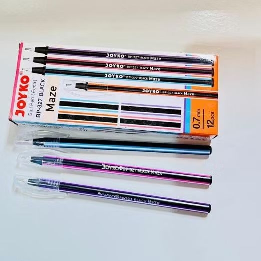 (12 ชิ้น) JOYKO MAZE BP-327 ปากกาหมึกสีดํา 0.7 THICKNESS