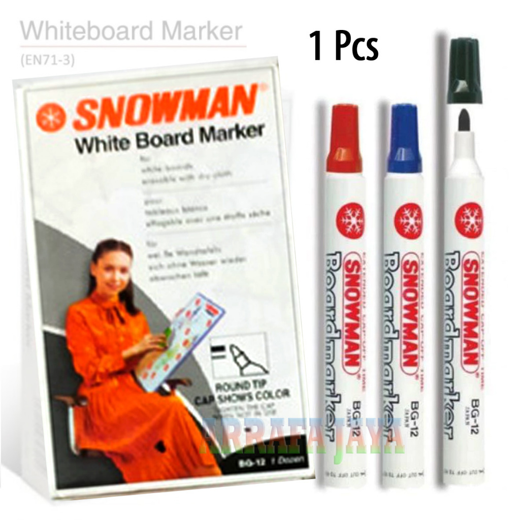 [ 1 ชิ้น ] SNOWMAN BG-12 WhiteBoard marker WhiteBoard marker