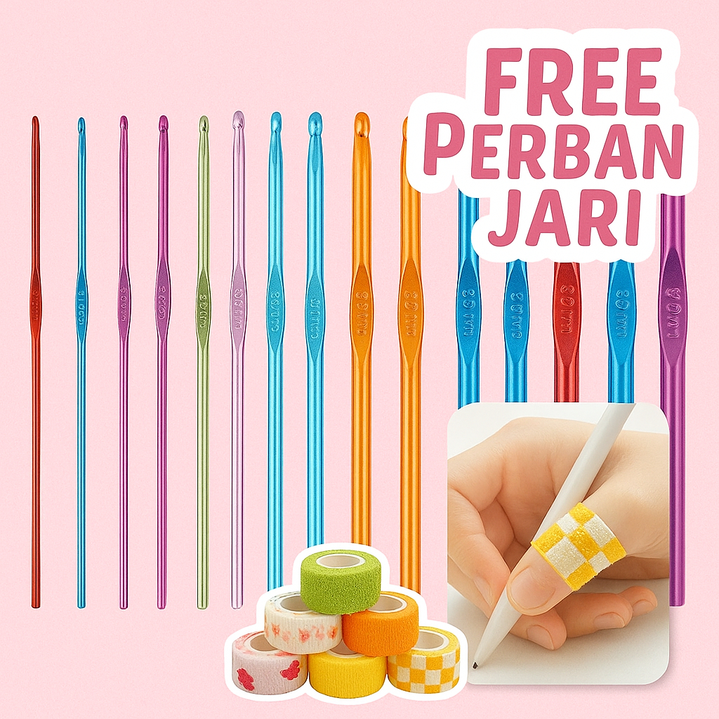 KNITTING STUDIO - (ซื้อ 1 แถม 1 ของแถม) ALUMINIUM CROCHET HOOK KNITTING NEEDLES