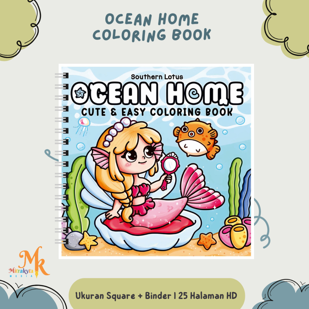 Coco Wyo Girl Moment Ocean Home Painting สมุดระบายสีสําหรับวัยรุ่นและเด็ก Aesthetic Relaxing สมุดระบ