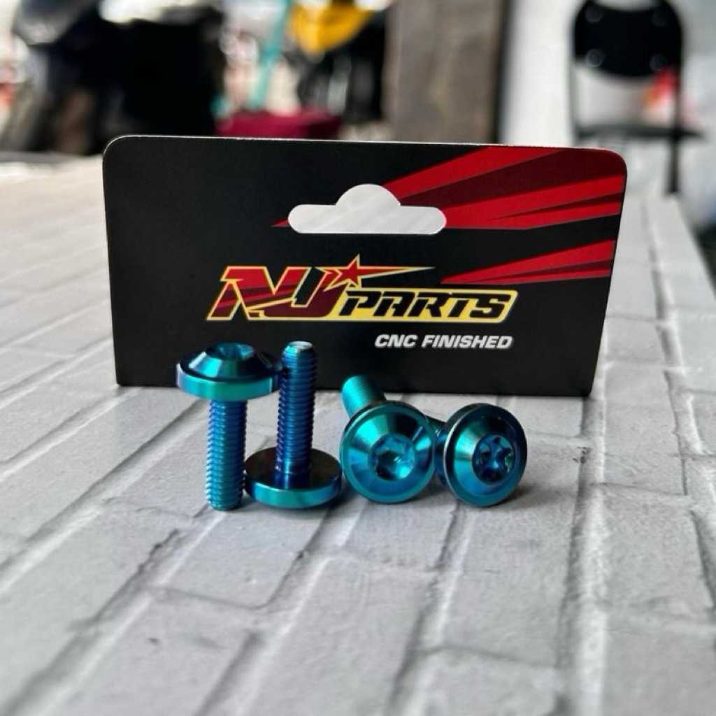 (13 สี) สลักเกลียวไทเทเนียม M6 x 20 ด้ายหัวโต 10 ยาว 2 ซม. โบลท์ kongan / กอด / ฝาครอบ cvt / body Un