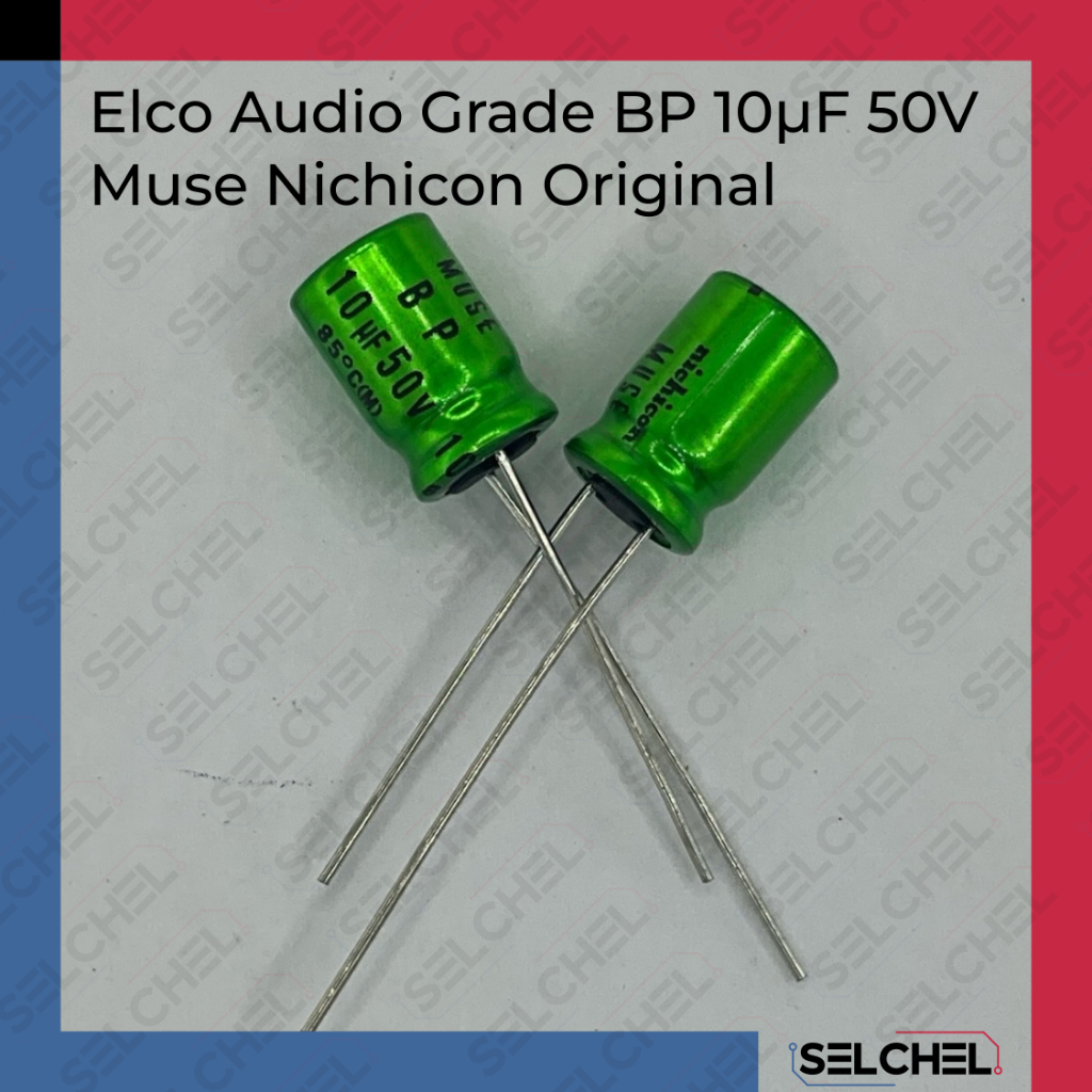 HIJAU Elco Audio Grade BP 10uF 50V Nichicon Muse Original Non Polar Green