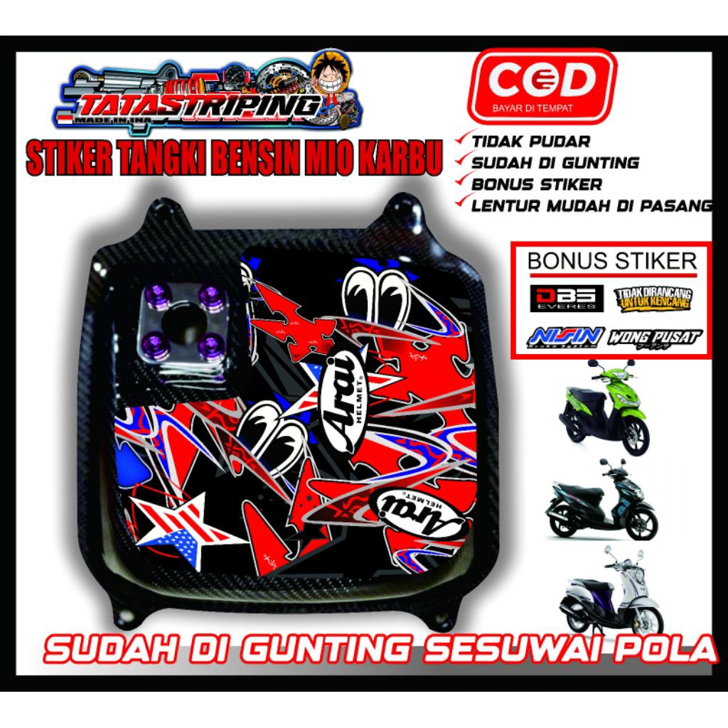 SOUL CARBON TANK STICKER MIO FINO MIO THAILND