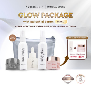 [Upgrade Phyto Day Cream + Free Pouch] KYMM SKIN Glow Package LEVEL 1 with Bakuchiol Serum [FW 60ml, FM 60ml, Serum 20ml, Phyto Day Cream, Night Cream 10gr] | Paket Glowing Premium