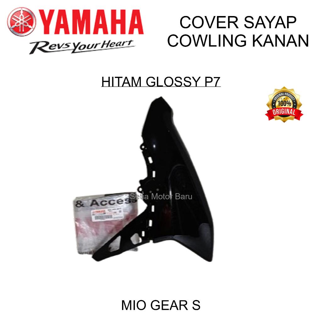 Glossy สีดําขวา Cowling แผง Wing Cover P7 Mio Gear S Original Yamaha B3W-F835V-00-P7