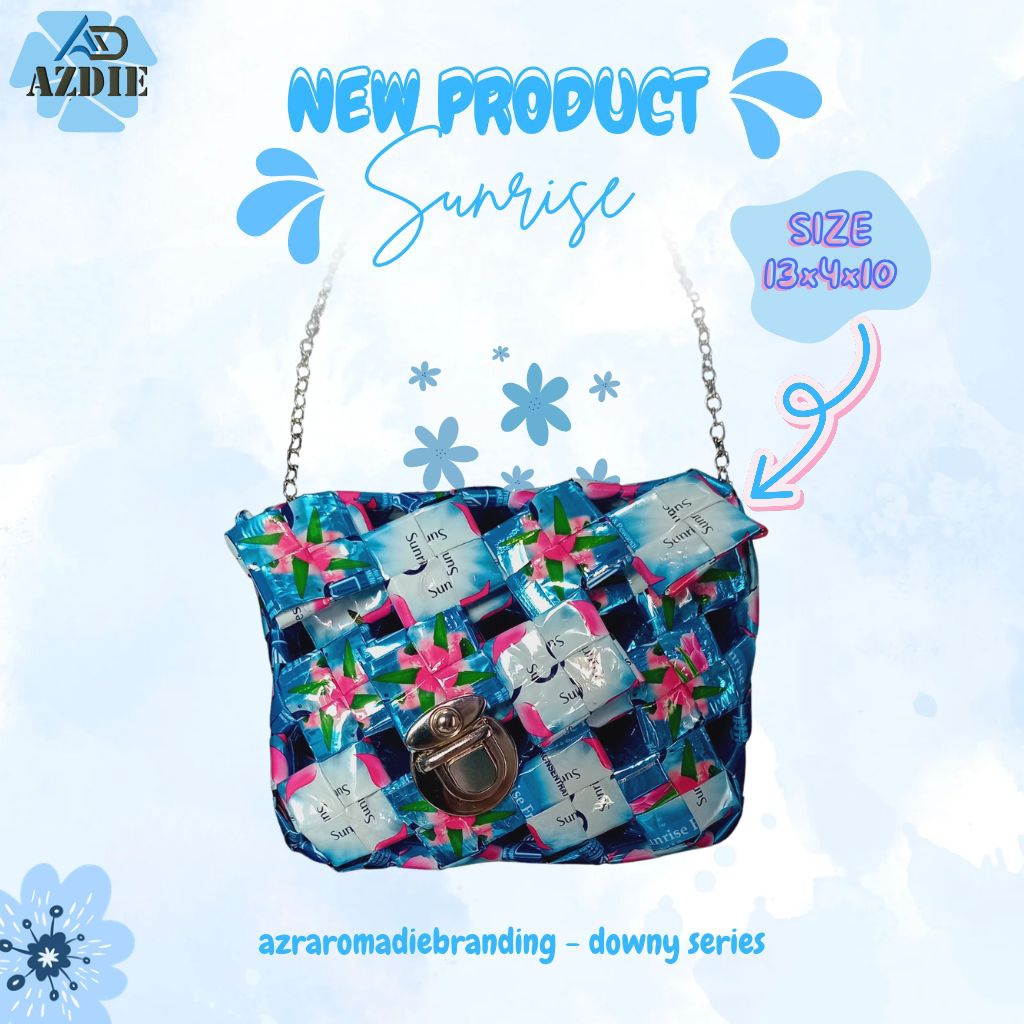 Azdiebag Womens Recycled Sling Bag, Downy Series Craft