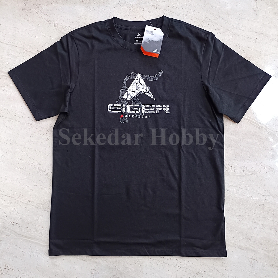 EIGER1989 MAKSSAR BLACK ORIGINAL MENS SHORT-SLEEVED T-SHIRT