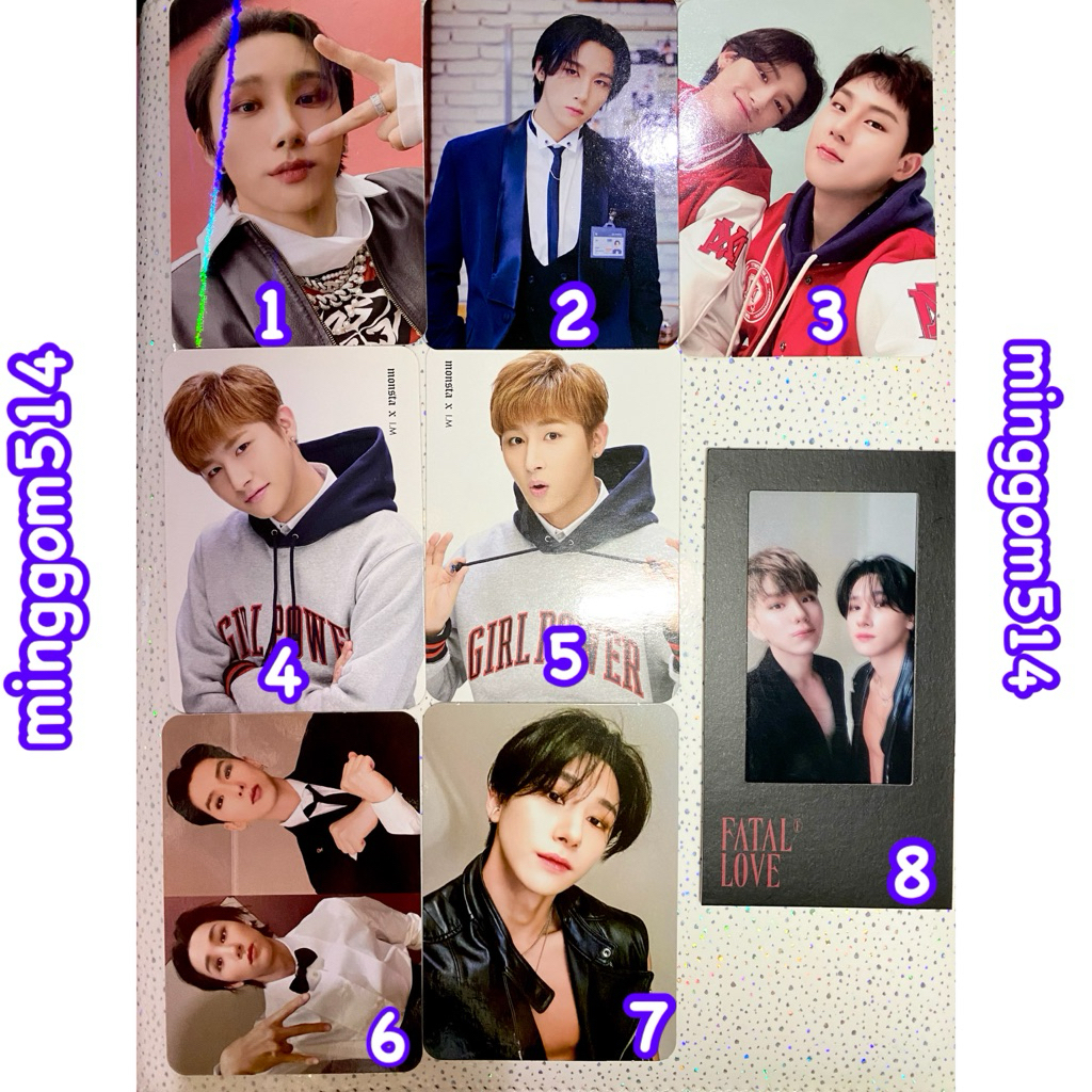 Monsta x change photocard pc 2 kihyun jooheon