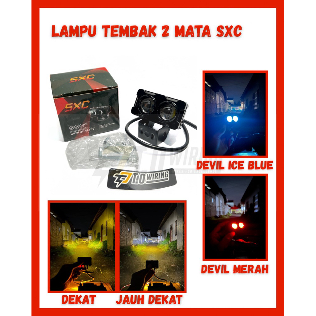 MATA ORIGINAL LX19 SQL 2-EYE DEVIL EYE SHOOTER โคมไฟ 4 โหมดอลูมิเนียมเต็มรูปแบบกันน้ํา