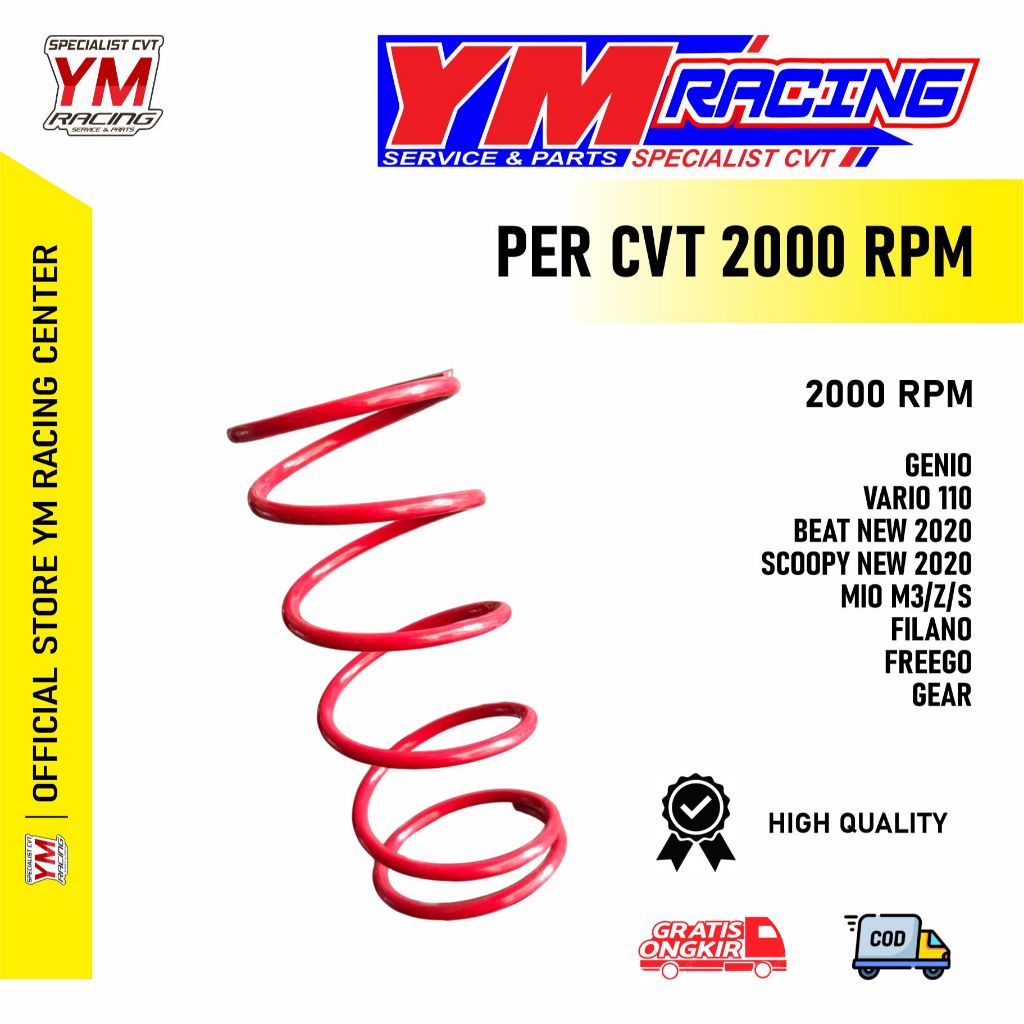 2000 RPM M3 CVT SPRING / MIO Z 2000 RPM CVT SPRING [ 2000RPM MIO S CVT SPRING | CVT SPRING 2000 RPM 