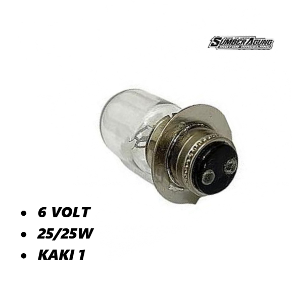 6 VOLT HEADLIGHT หลอดไฟ 6V/25/25W K1 HONDA WIN OLD C700 V80 FR80 C70