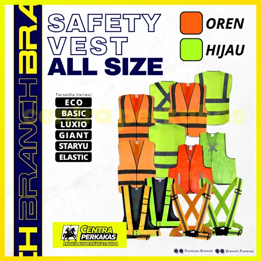 BRANCH Safety Vest (Basic/Net/Staryu) Safety Vest