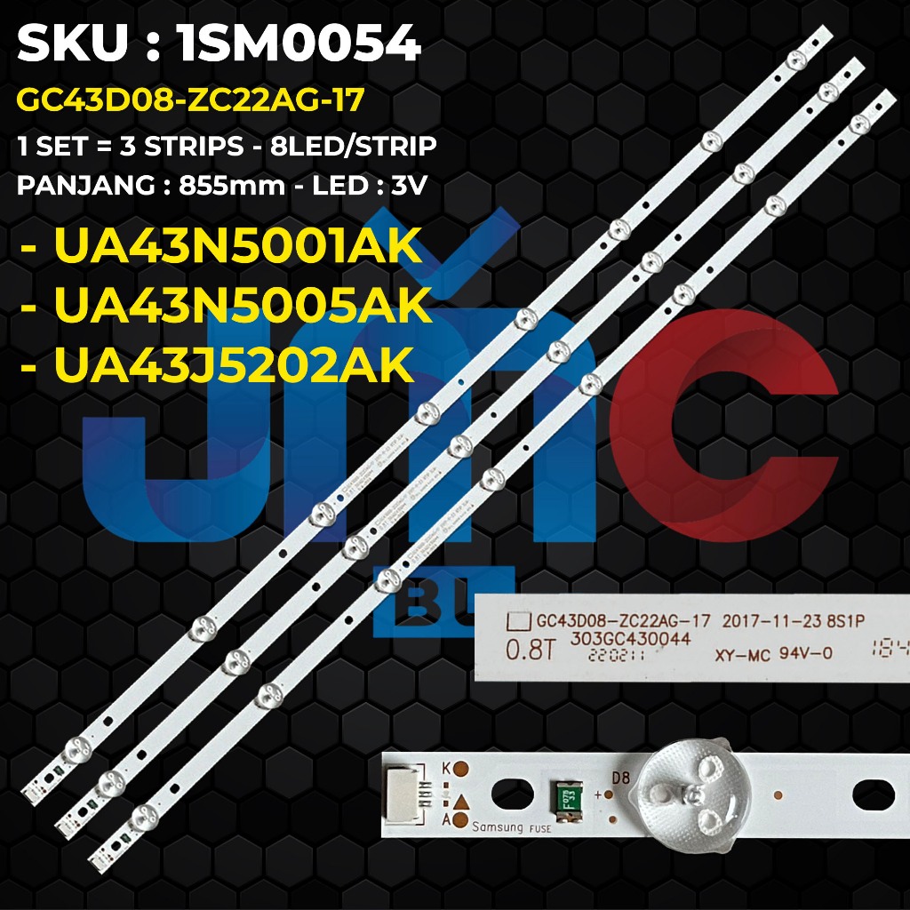 SAMSUNG 43 นิ้ว TV Backlight UA43N5001AK UA43N5003AK UA43J5202AK GC43D08-ZC22AG-17