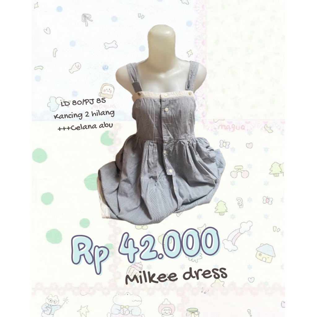Mikee dress milkmaid dress igari midi shoujo vintage helimekaji jfashion