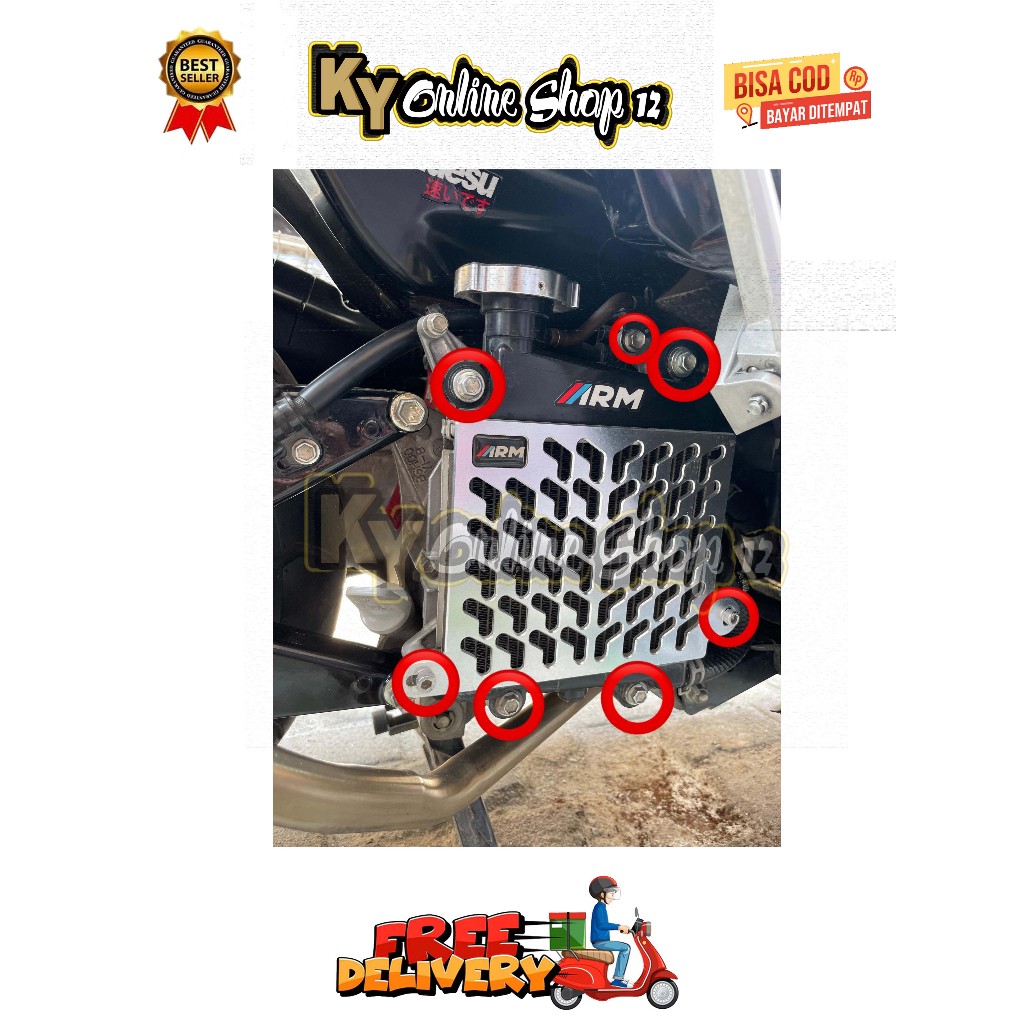 RADIATOR MOUNTING BOLT 1 ชุด (7 BOLT) AEROX OLD NMAX NEW N-MAX OLD NEO LEXI TURBO YEAR 2016 - 2025 T