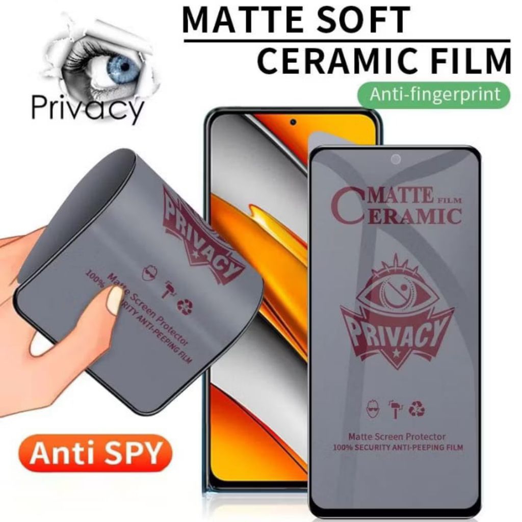 เซรามิค Matte Spy Xiaomi Poco C75 5G C75X X6 X6 Pro X7 Pro M6 4G M6 Pro 5G Poco F6 Pro F5 Pro X5 X5 