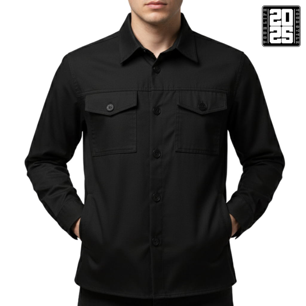 KEMEJA Mens Long Sleeve Trucker Shirt / Semi Parka Trucker Shirt / Shirt / Mens Trucker Shirt