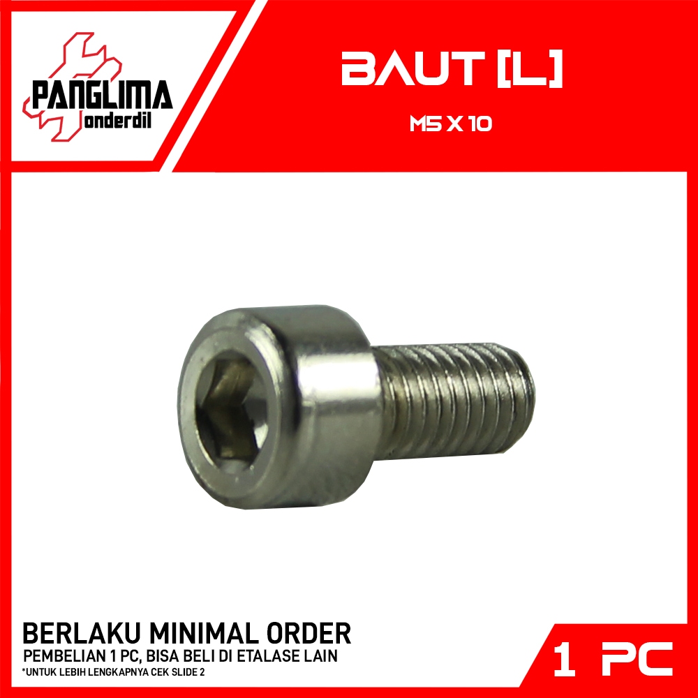 L-L4 Bolt M5x10-5X10-M 5 x 10 Key-K 4 P-Pitch 0.8 Bolt-Bolt