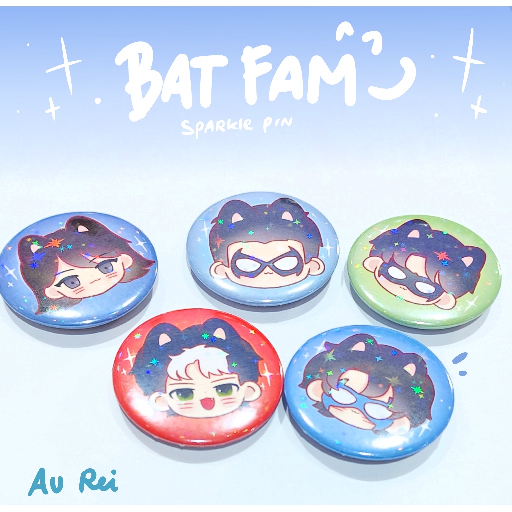 พัดลมการ์ตูน Dc merch batfam cat edition redhood nightwing tim drake daian wayne cas cain by au rei