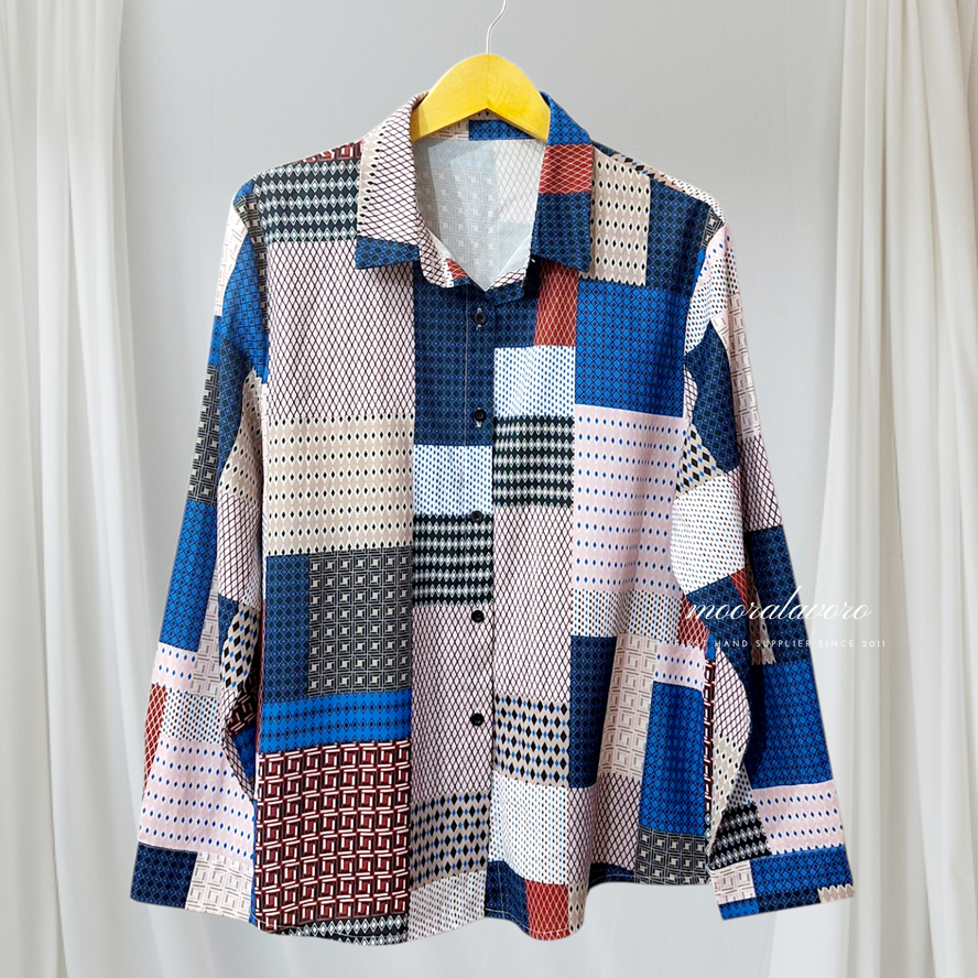 JOVIAL CLASSY UNIQUE KOREAN PATTERN LOOSE SHIRT OVERSIZED CANOT BKK BANGKOK PREMIUM COLLECTIONS