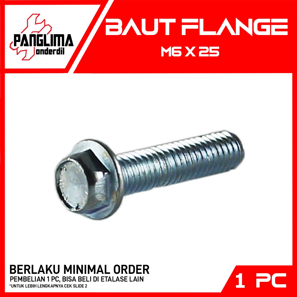 Bolt Flange 6x25-M6x25-6x25-6 x 25-M6 K8-8 Key 8 Bolt Cap