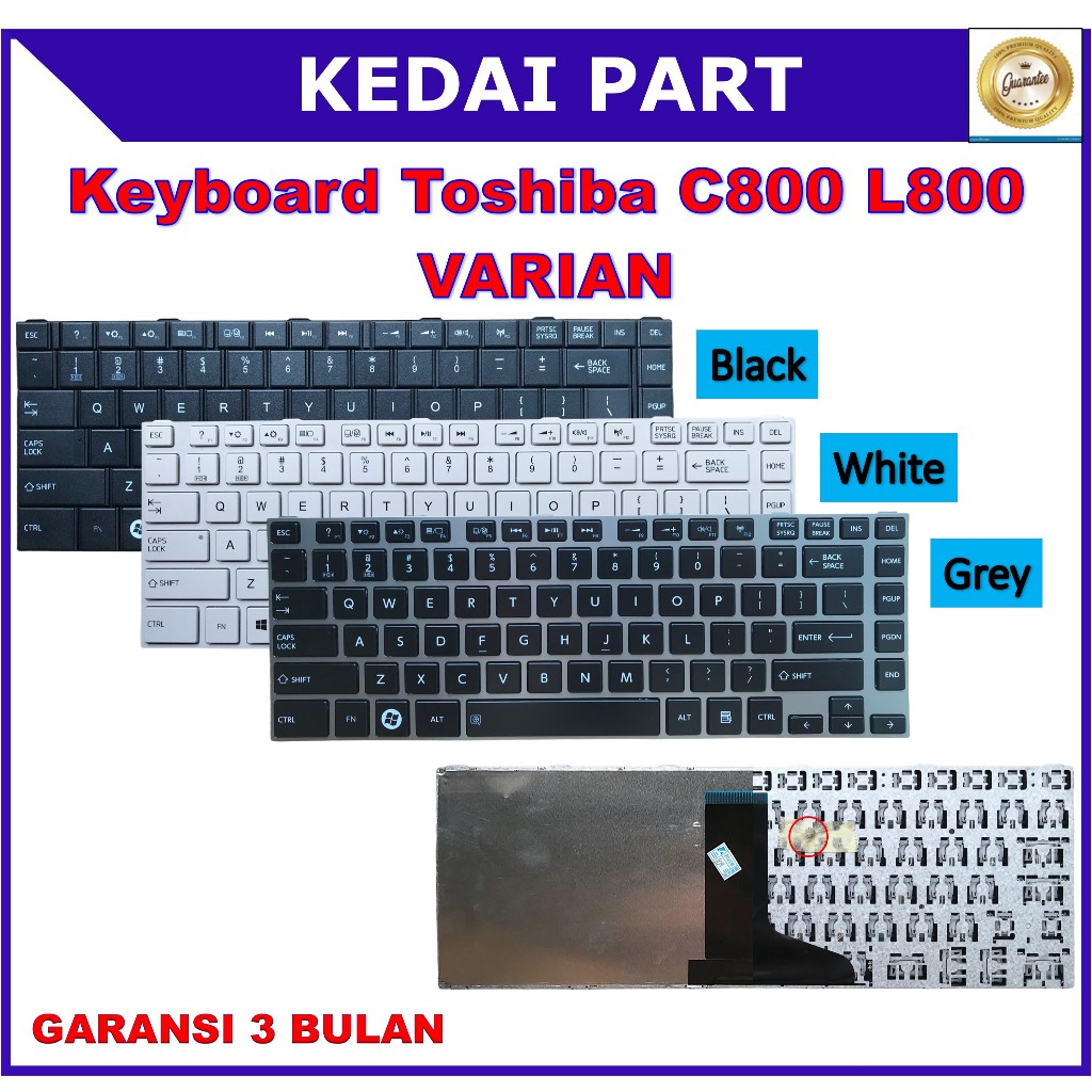 คีย์บอร์ด Toshiba L800 C800 C805 C840 M800 M840 L840 NON FRAME