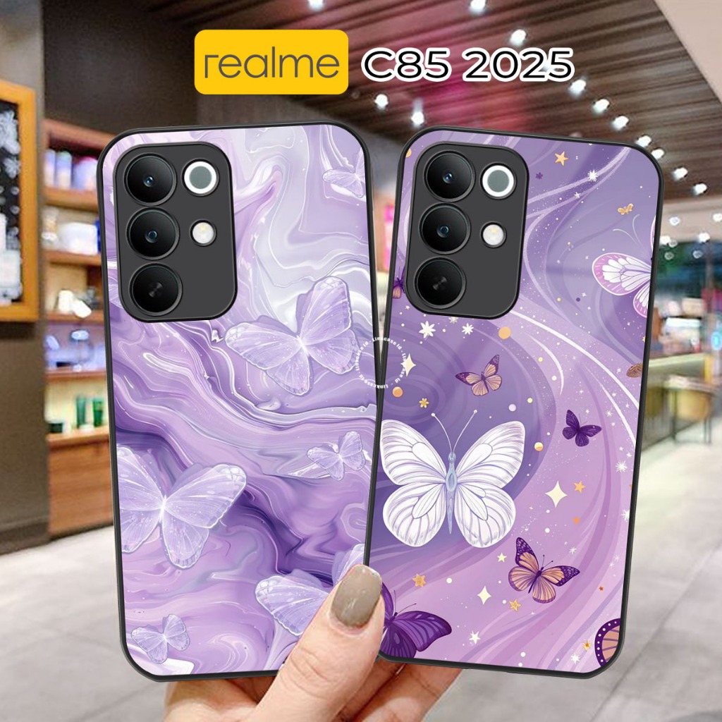 HP ล่าสุด Realme C85 Glass Softcase ตัวป้องกันกล้องเคสโทรศัพท์ปกป้อง [LL74] เคสโทรศัพท์ Realme C85