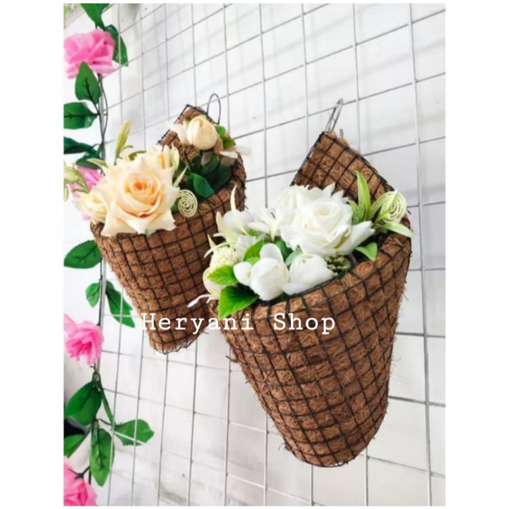 COCONUT FIBER CONE POT AESTTHETIC ORCHID POT
